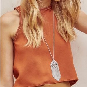 Kendra Scott Gold / Black Long Pendant Necklace